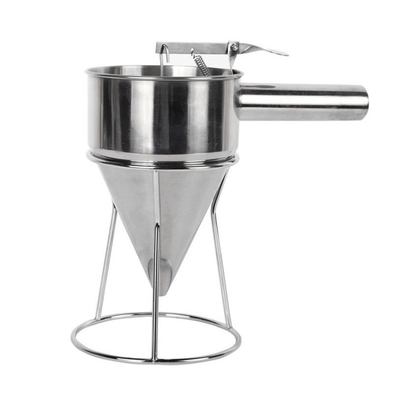 【Must-Have Gadgets】 Stainless Steel Funnel Ocus Funnel Waffle Batter Dispenser Pancake Maker Cooking Tool Funnel Dispenser With