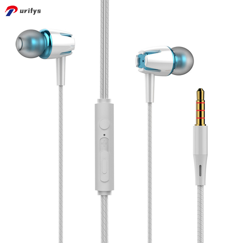 Sáng loa siêu trầm tai nghe trong tai 3.5mm jack tiếng ồn hủy bỏ thể thao Tai nghe nhét tai earbuds có micrô Tương thích cho Vivo