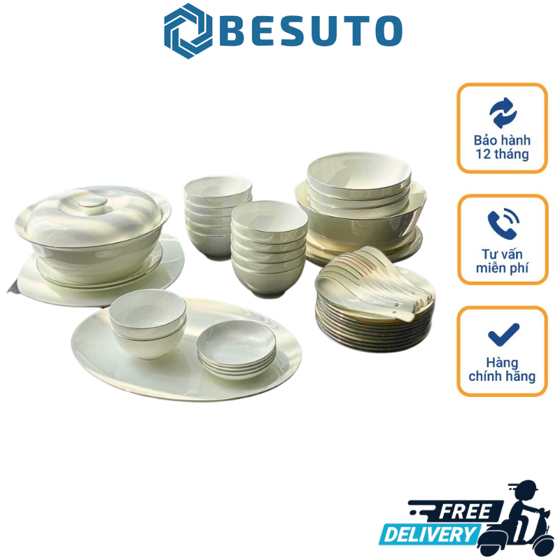 Set bát sứ imperial 50 món, bộ bát sứ sang trọng, nhiều phong cách, nhập đức, hàng chính hãng
