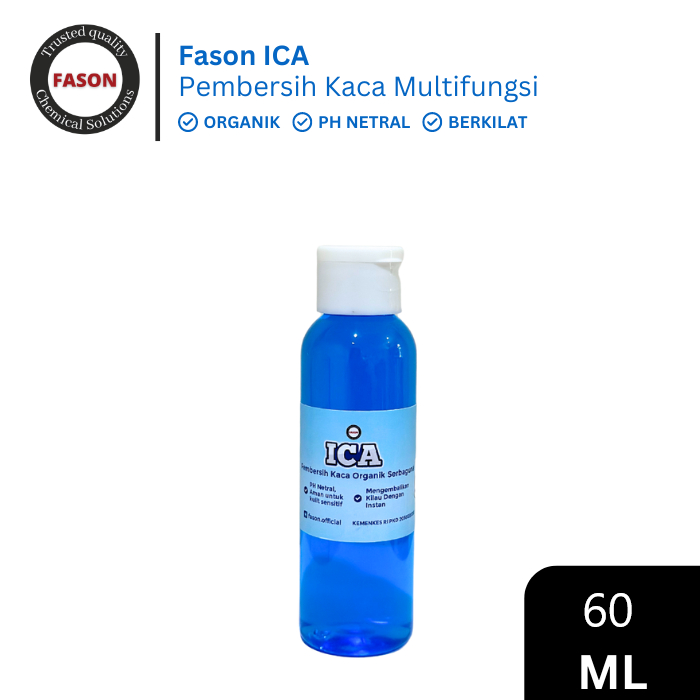 Spesial Produk Fason ICA Pembersih Kaca Serbaguna Mini Package 60ml Harga 4,412 rupiah*Gratis Ongkir