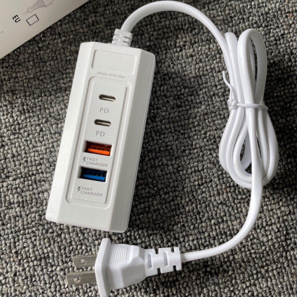 Ổ Sạc Nhanh 4 Cổng USB Type C, Ổ Cắm Sạc Điện Thoại Sạc Nhanh 20W Power Delivery An Toàn, Tiện Dụng - Bảo Hành 12 Tháng