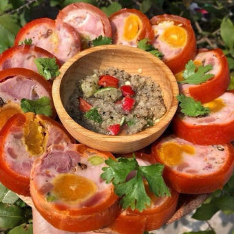 JAMBON TRỨNG MUỐI ( chả da cam ) đòn 500g (giao tphcm)