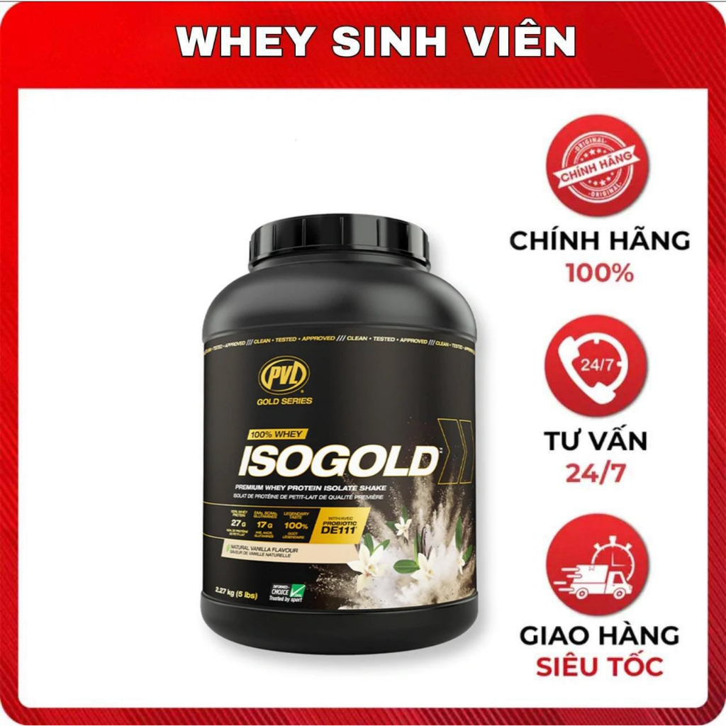 [Giá hủy diệt] [Chính hãng]  Sữa Dinh Dưỡng Tăng Cơ Bắp PVL ISO  GOLD 5 LBS tại Whey Sinh Viên Hải P