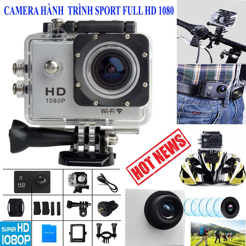Camera hành trình chống nước Sport cam Full HD 1080p Camera hành trình 4K