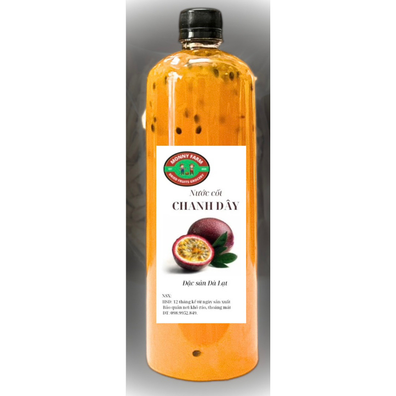 Nước cốt chanh dây-dâu tằm-dâu tây| 1 lít ~ 1,125 kg | đặc sản đà lạt | monny farm