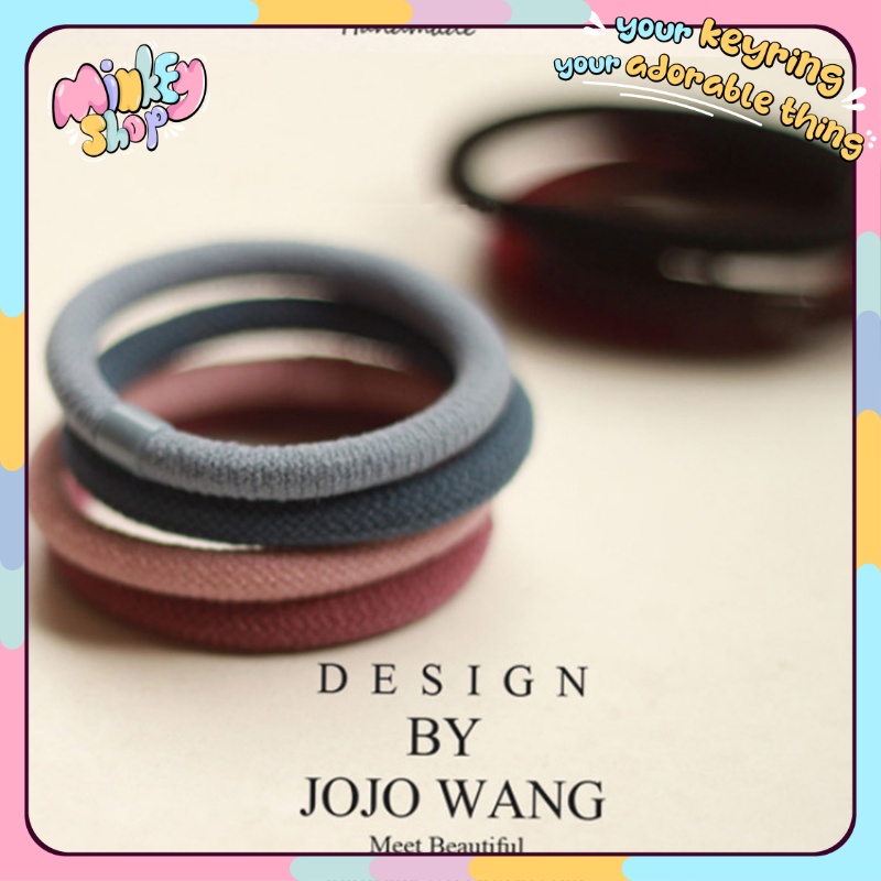 Combo 3 Dây buộc tóc bằng vải SCRUNCHIES đơn giản dễ thương dây cột tóc xinh xắn -Minkey