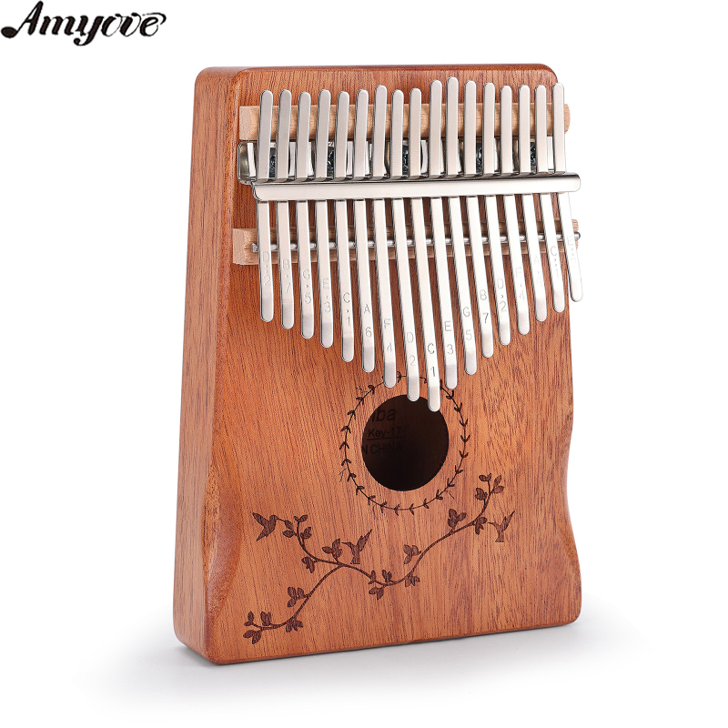 Muspor Kalimba 17-key Mahogany Thumb Piano Kalimba Finger Piano Musical Instrument For Performance Recording