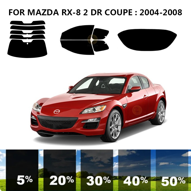 Precut Bộ dụng cụ sơn UV cửa sổ ô tô bằng gốm Nano màng cửa sổ ô tô cho RX-8 Mazda 2 DR Coupe 2004-2008