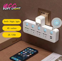 Smart Wireless Outlet Extender Plug-in USB Interfaces Power Socket with Adjustable Night Light Plug Adaptor for Home Us