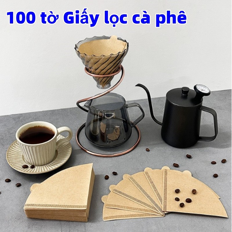 (100 tờ ) Giấy lọc cà phê–Chiết xuất trọn vẹn hương vị nguyên bản-lọc không cặn-TyHome