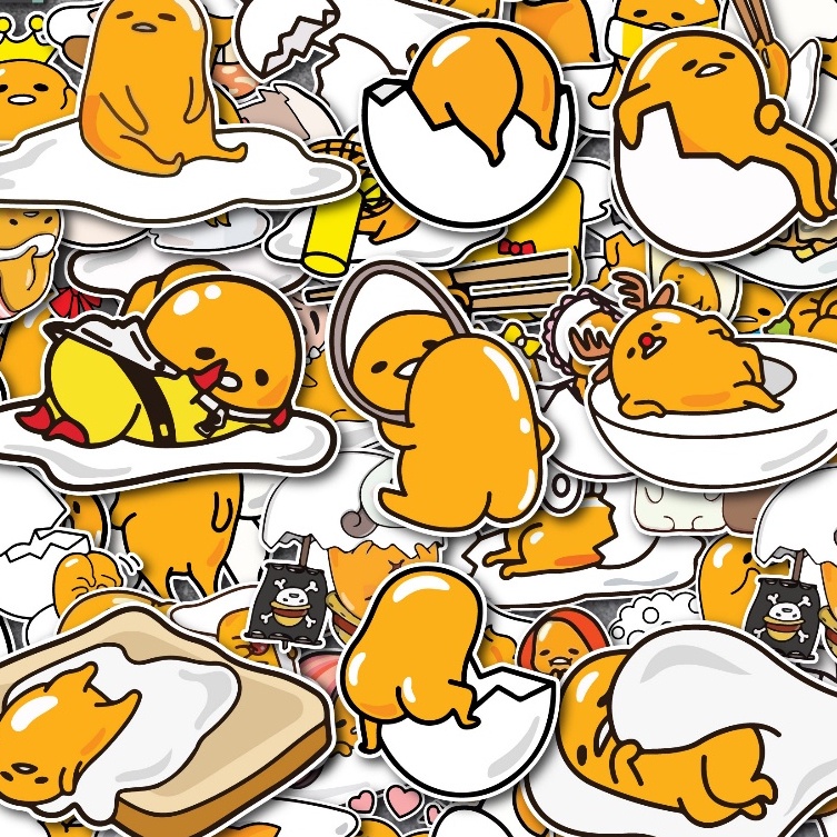 50 Sticker GUDETAMA chống nước sticker dán laptop điện thoại đàn guitar mũ bảo hiểm vali