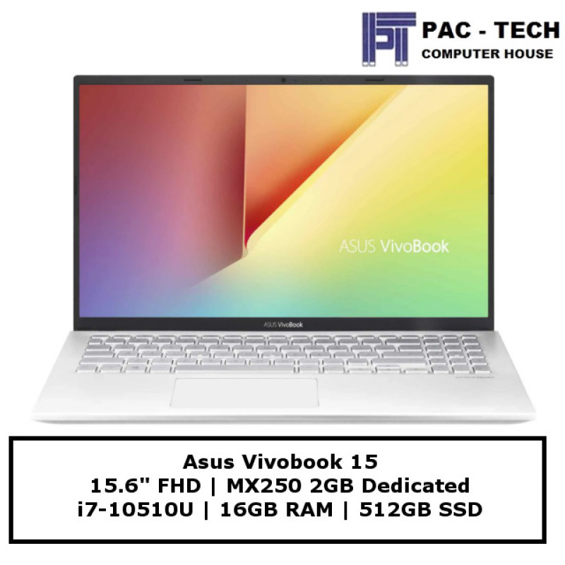 Asus Vivobook X512FL-EJ670T | i7-10510U | 16GB RAM | 512GB SSD | MX250 | 15.6 Full HD | 2 Year Warranty
