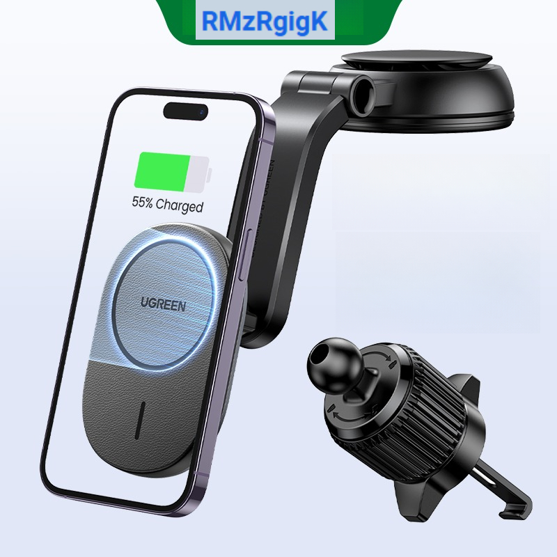 UGREEN 3-in-1 Magnetic Wireless Car Mount Charger 7.5W for iPhone 16 15 14 Pro Max Samsung Galaxy S25 S24 Ultra Model: 15120 ราคา 1,898 บาท*ส่งฟรี