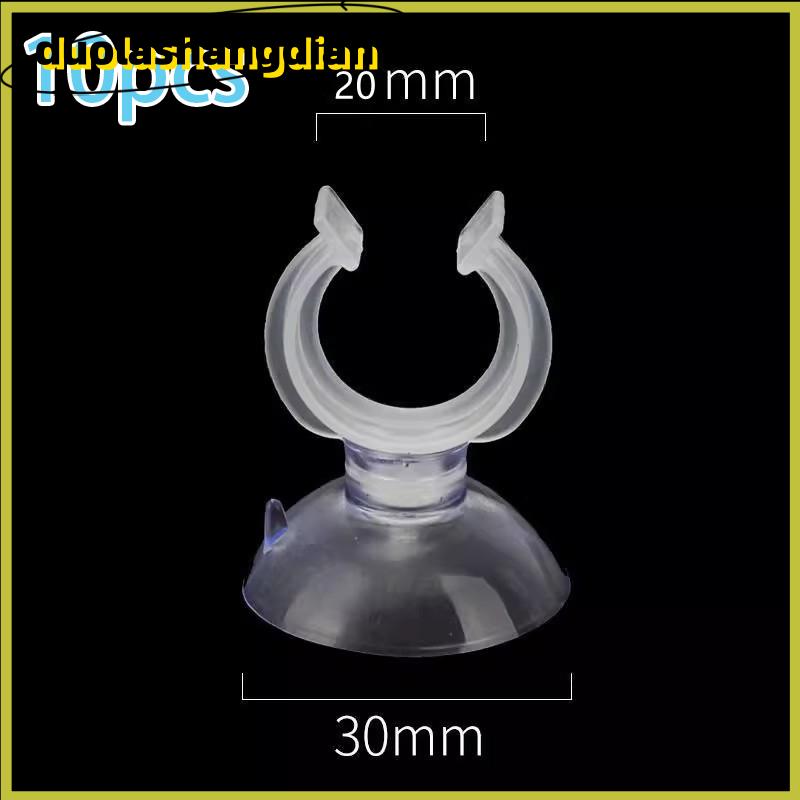 [Duola] 10 chiếc cốc hút bể cá ống hút bơm oxy bể cá ống hút cố định ống khí kẹp cố định ống hút nhiệt kế - 4