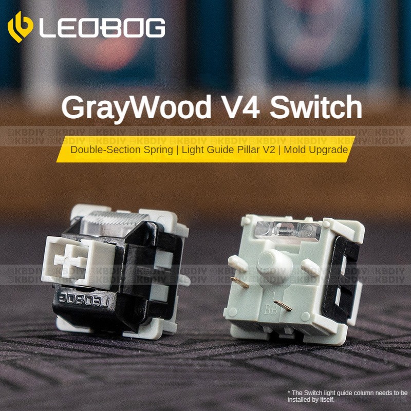 Leobog Graywood V4 V3 chuyển tuyến tính POM HiFi thiết bị chuyển mạch cho tùy chỉnh Bàn Phím Cơ Kit 3/5pin DIY Phụ kiện chơi game gmk67