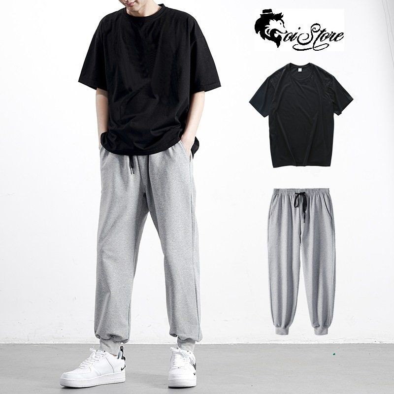Combo áo thun + quần jogger Nam nữ bigisize