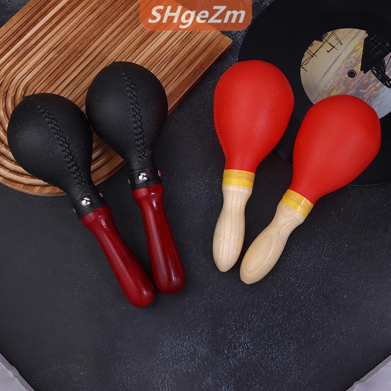 [COD] SHgeZm 2pcs cặp chuyên nghiệp của Maracas Shakers Lục Lạc Cát búa nhạc cụ bộ gõ Đồ chơi âm nhạc cho KTV bên cho bé trẻ em