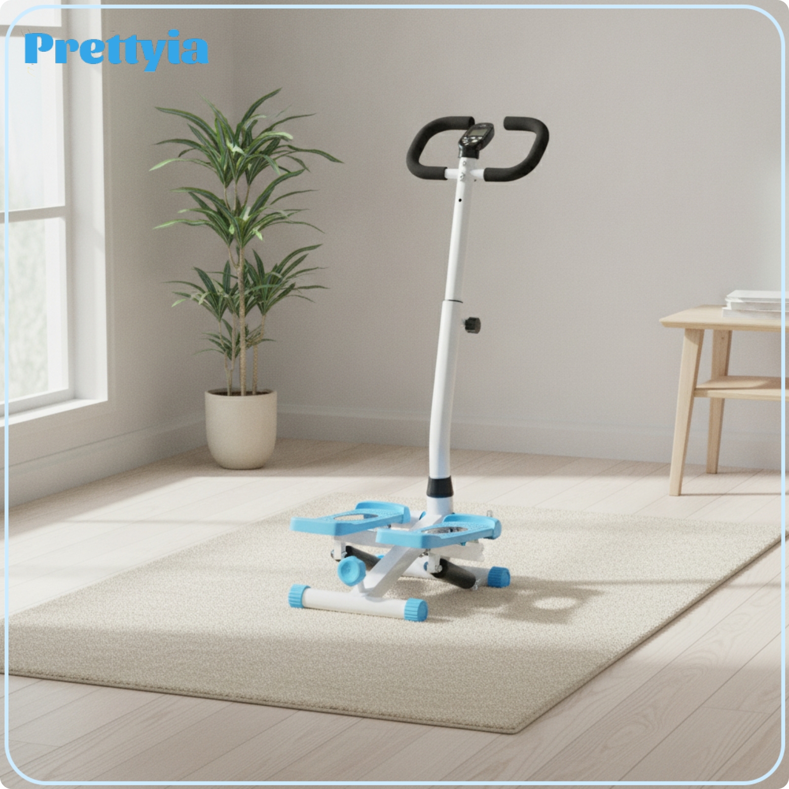 Prettyia Adjustable-Height Hydraulic Stepper with Handlebar Indoor Mini Stepper with Handlebar Non-Slip Step Machine with Handle Low-Impact for Beginners, Seniors, Apartment ราคา 9,814 บาท*ส่งฟรี