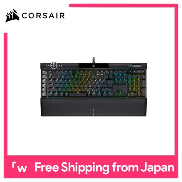 CORSAIR K100 RGB Flagship Optical Mechanical Gaming Keyboard CH-912A01A-JP Japanese layout Corsair adopts its own OPX axis, equipped with AXON hyperprocessing technology, PBT double shot keycap Singapore