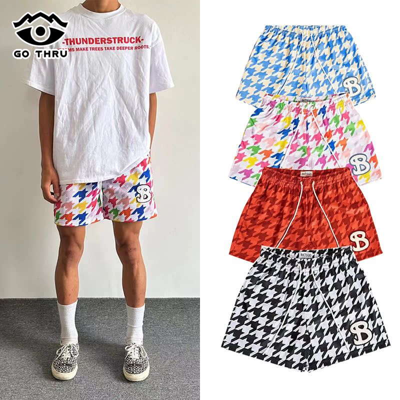 Men's Shorts American Retro Printed Men's Athletic Shorts Basketball Running Training Pants ราคา 111 บาท*ส่งฟรี