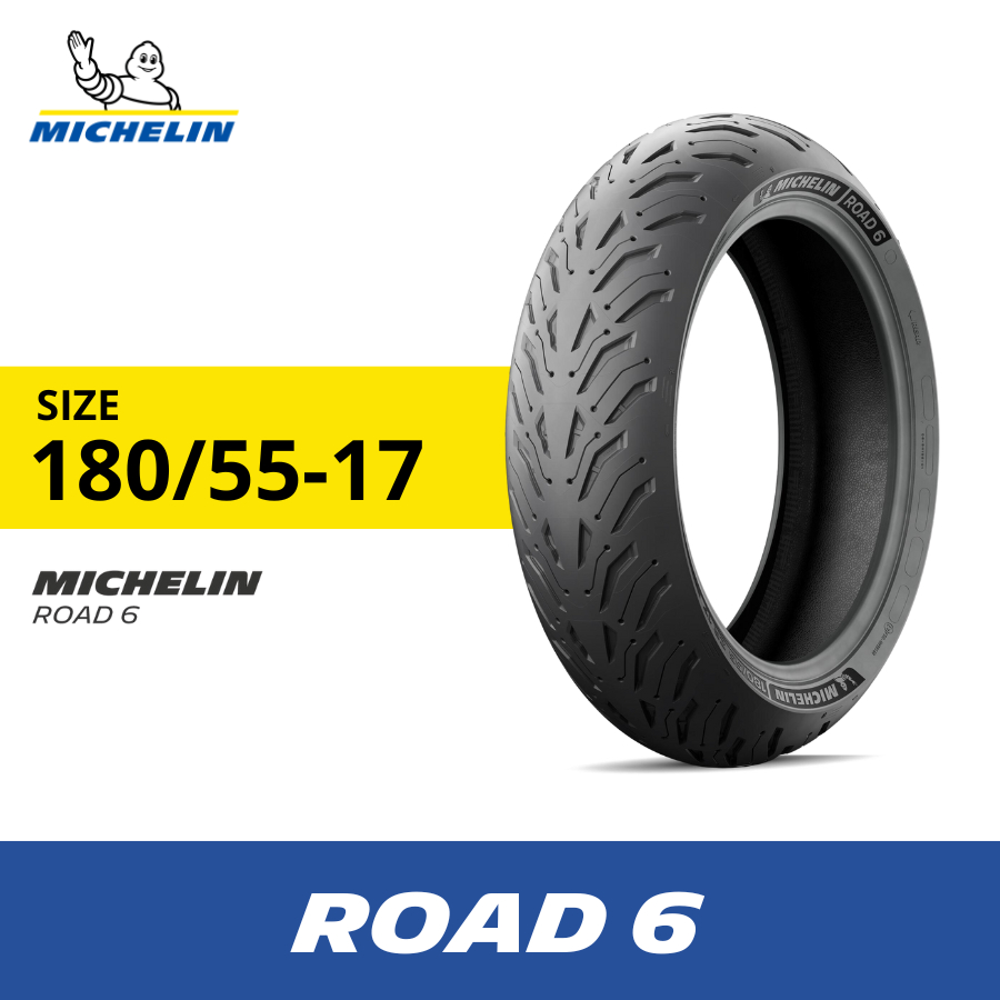 Ban Motor Michelin ROAD 6 180-55 R17 - Ban Motor Tubeless Harga 3,610,728 rupiah*Gratis Ongkir
