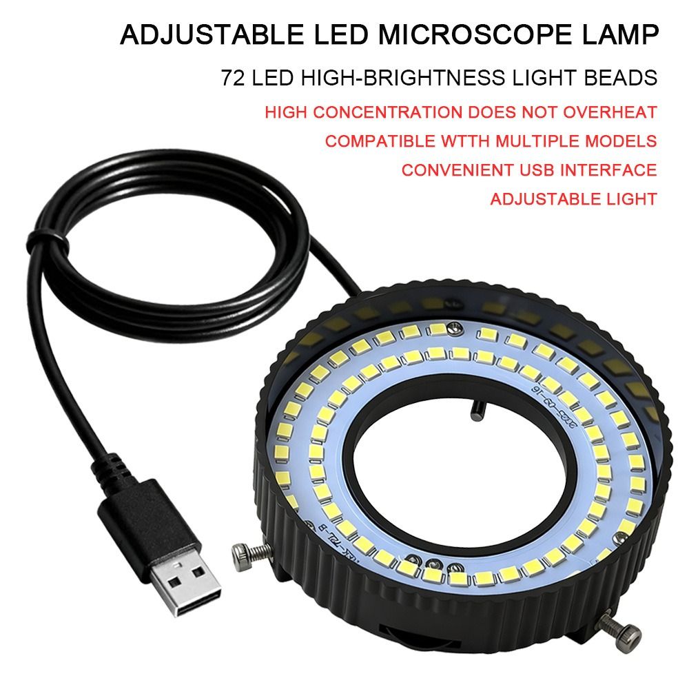 ZIPMOH Độ sáng có thể điều chỉnh Đèn LED cho kính hiển vi Ánh sáng dưới đáy Cấp nguồn qua USB Đèn vòng cho kính hiển vi Ánh sáng bổ sung Đèn LED trắng Đèn kính hiển vi Kính hiển vi sinh học