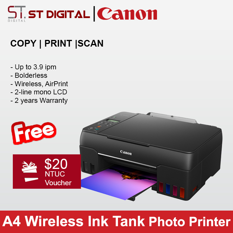Canon PIXMA G670 Easy Refillable Wireless All-In-One Ink Tank for High Volume Quality Photo Printer G-670 G 670 Singapore