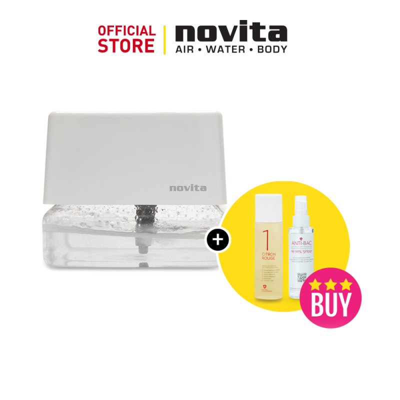 Bundle Deal: novita Air Revitalizer AR3 with Air Purifying Solution Concentrate (3 bottles) Singapore