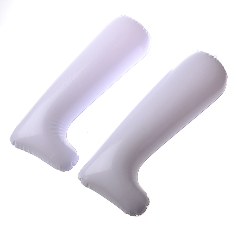 (QUBI) 1 Pair 12 Inch White Film Inflatable Boot Stretcher Shaper Shoe Tree
