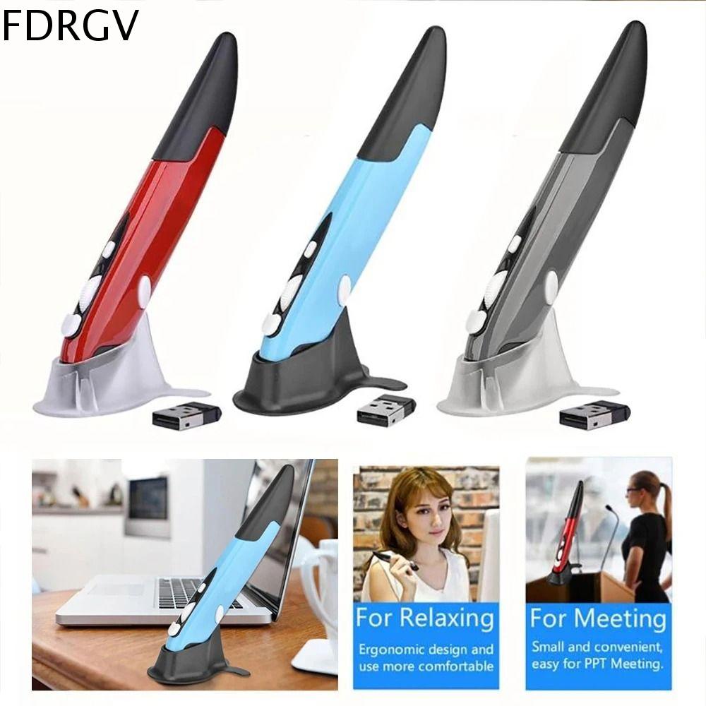 FDRGV ABS Chuột bút trình chiếu quang không dây Không dây Tương thích Bluetooth Chuột bút đứng trình bày 2.4GHz Bút Chuột Pc Công thái học Chuột mini 4 phím dọc Pad máy tính máy tính máy tính xách tay