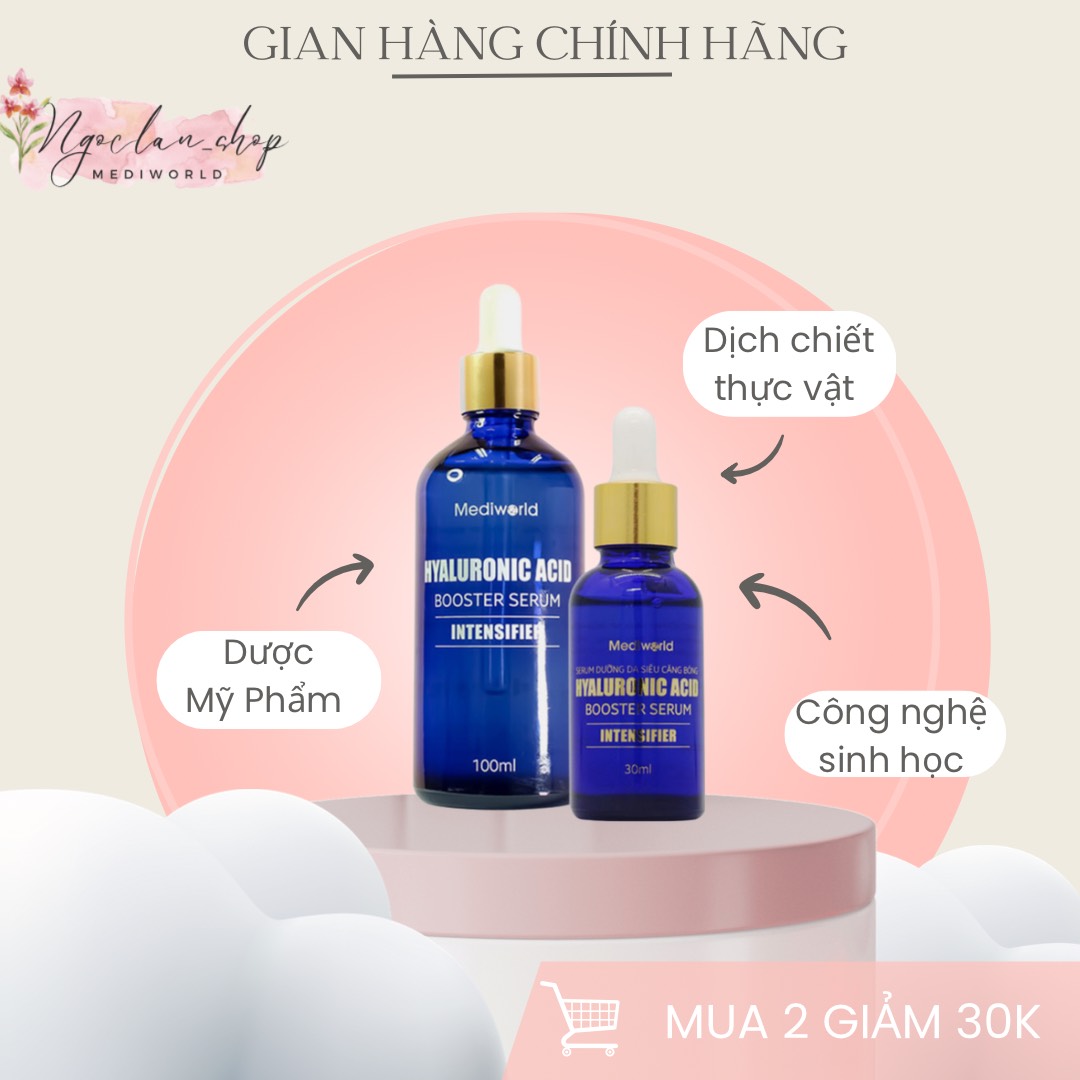 Hyaluronic Acid Booster Serum tinh chất cấp ẩm dưỡng da siêu căng bóng Mediworld