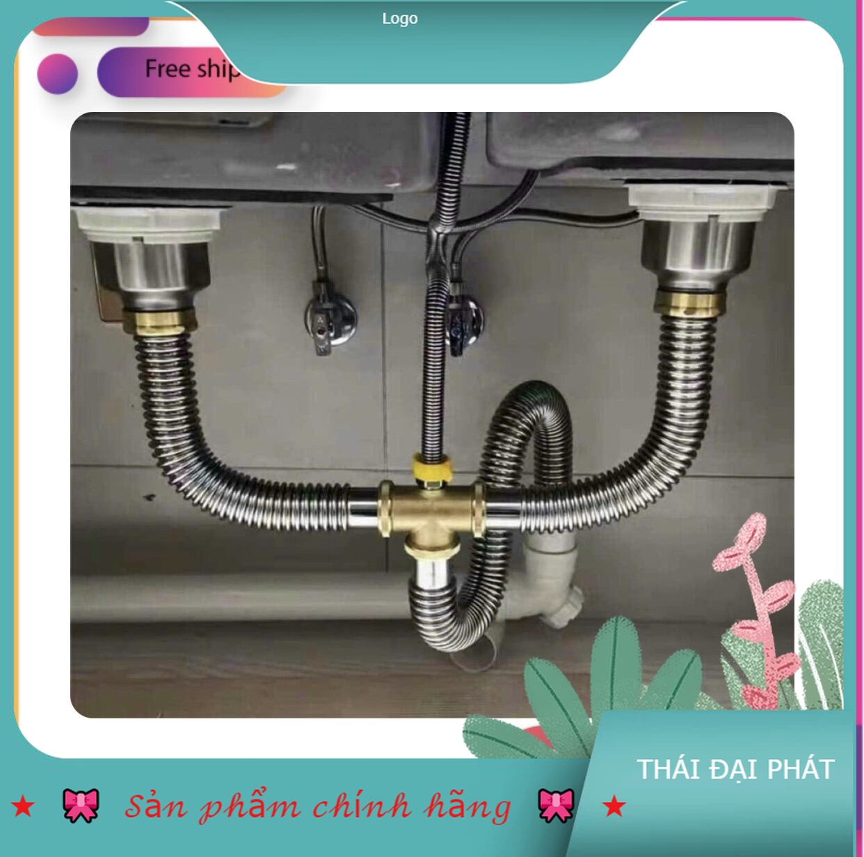 Bộ xả chậu rửa chén inox cao cấp
