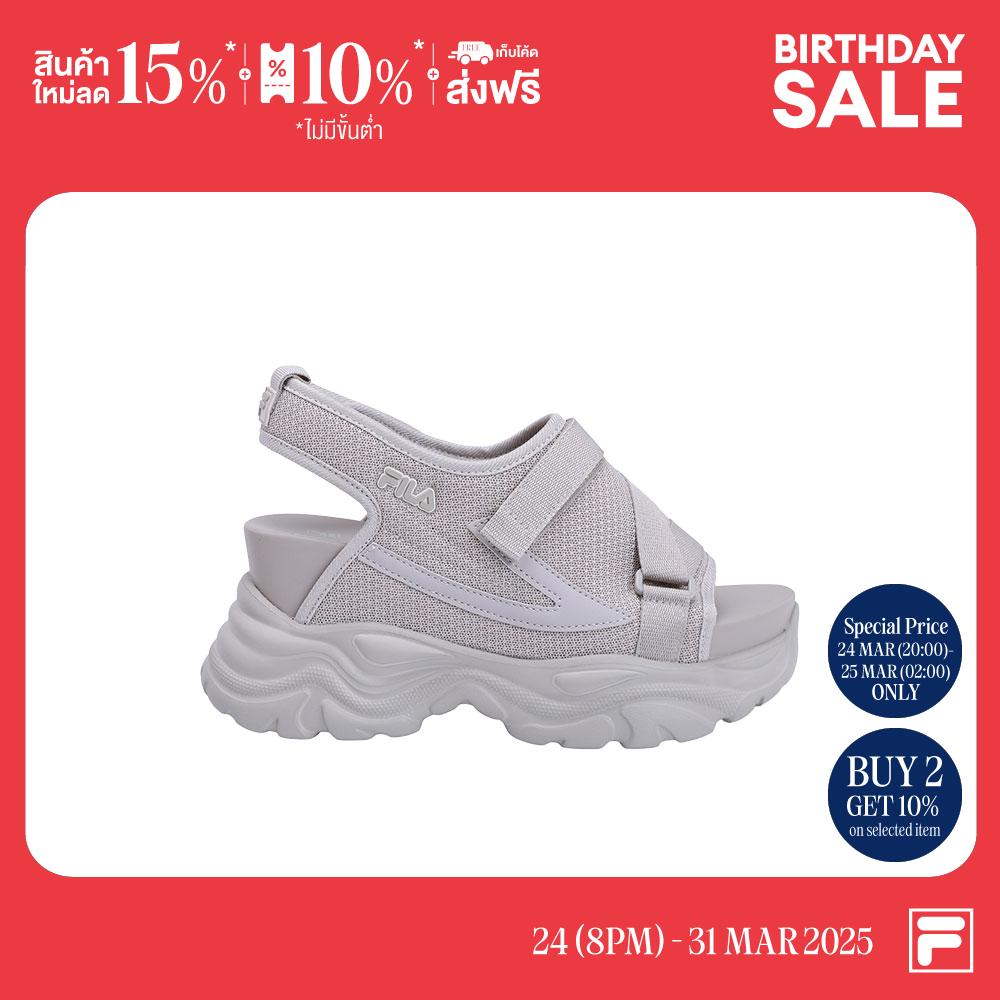 FILA SLING BACK PLATTY Product Code : SBA250101W - GREY ราคา 1,790 บาท*ส่งฟรี