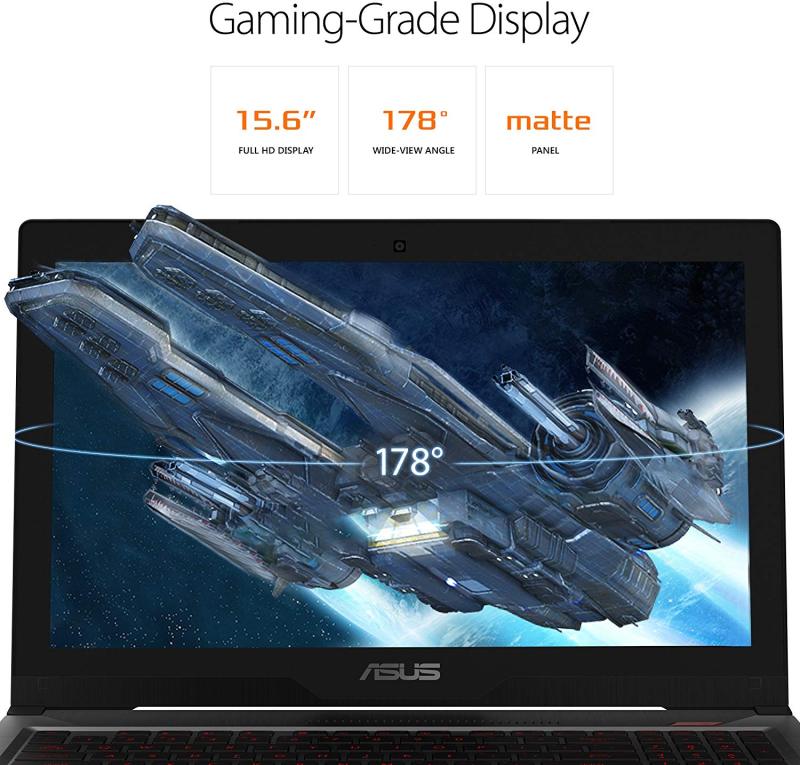 ASUS FX503VM 15.6” Full HD Powerful Gaming Laptop, Intel Core i7-7700HQ Quad-Core 2.8GHz Processor, GTX 1060, 128GB M.2 SSD + 1TB HDD, 16GB DDR4 RAM, Windows 10 Home