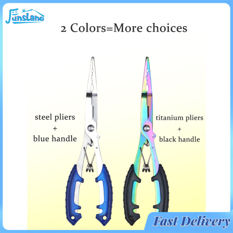 FunsLane Multi-purpose Fishing Pliers With Lanyard Sheath Lure Pliers Hook Removers Fishing Gear Accessories ราคา 141 บาท*ส่งฟรี