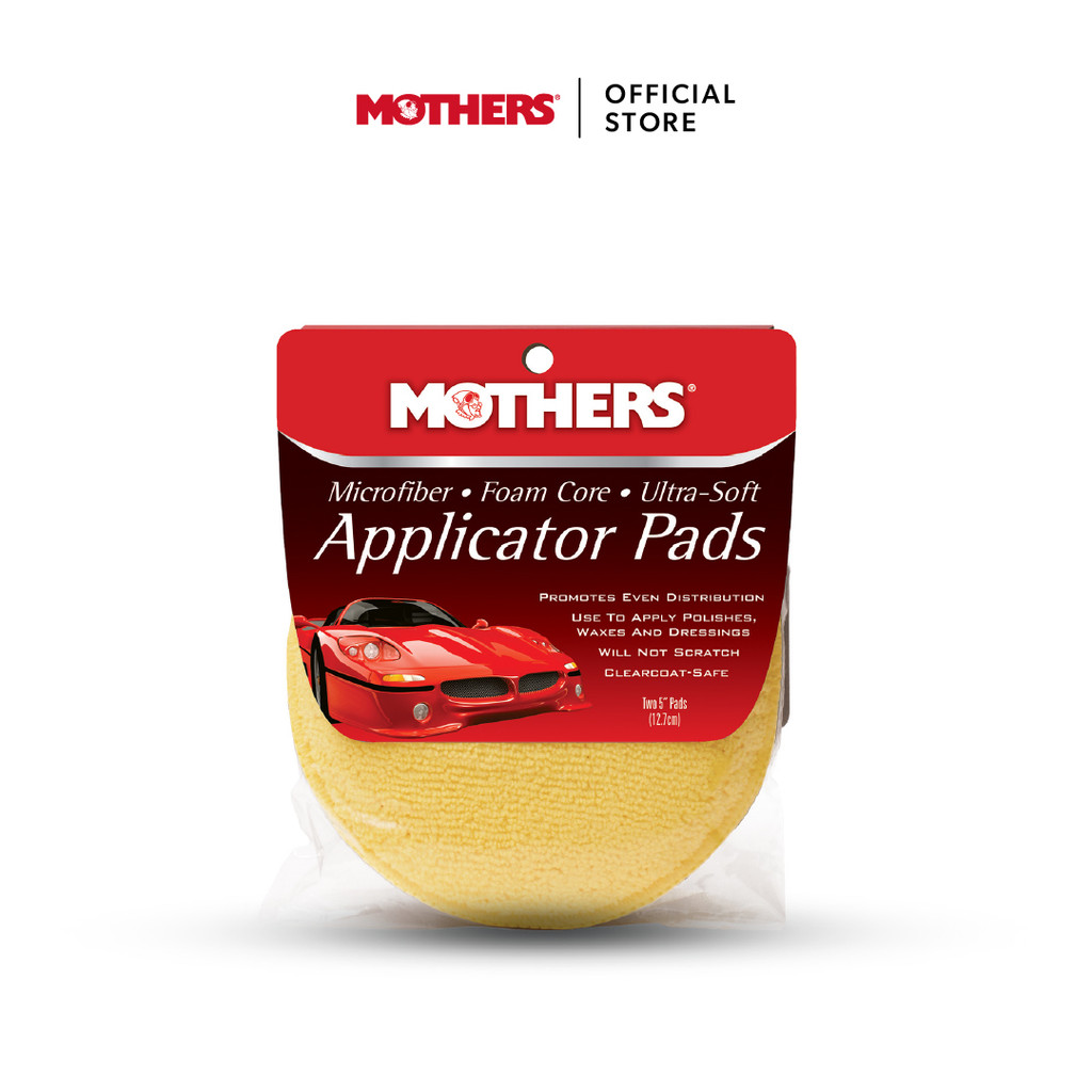 Mothers® | Ultra-Soft Microfiber Applicator Pads แผ่นฟองน้ำไมโครไฟเบอร์สำหรับลงน้ำยาขัด แว็กซ์ อื่นๆ ราคา 254 บาท*ส่งฟรี