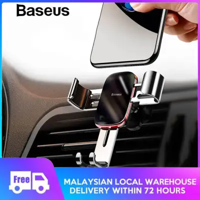Baseus Universal Car Phone Holder For iPhone Samsung S9 Plus Huawei Car Holder Air Vent Mount Metal Gravity Mobile Phone Holder