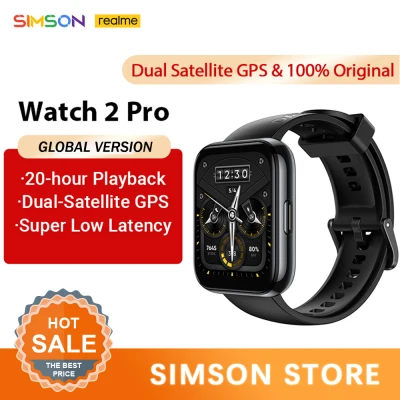 realme Watch 2 pro New Smartwatch 1.75" Large Color Display 14-day Battery Life GPS 90 Sport Modes High-Precision Dual-Satellite