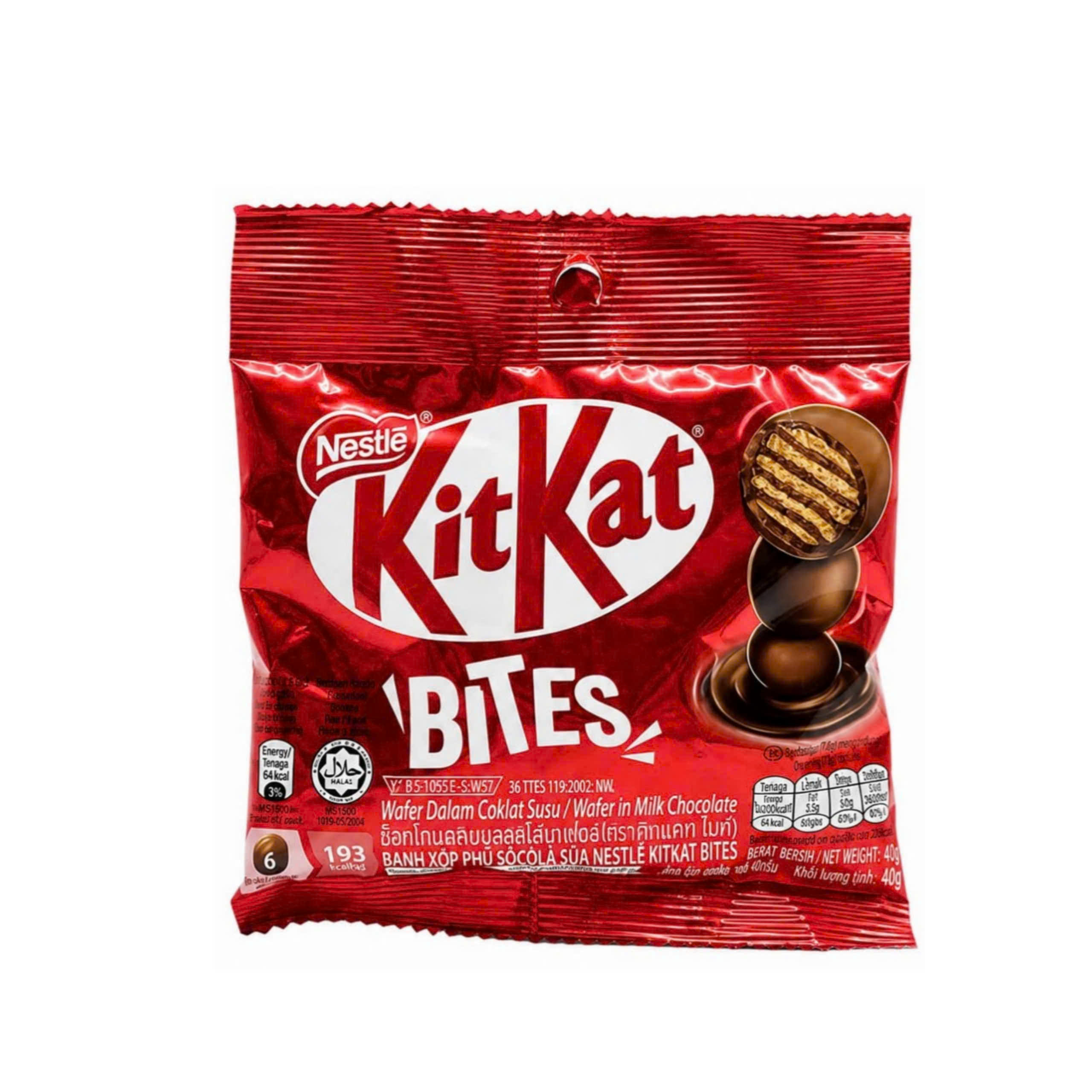 Bánh Xốp Phủ Socola Sữa KitKat Bites 40G