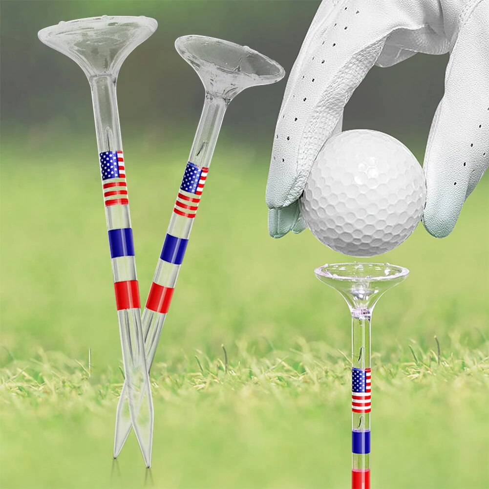 50Pcs Stable Golf Tees Reduce Friction and Side Spin Transparent Golf Ball Holder Reusable Anti-Slip Big Cup for Golf Activities