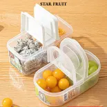 STAR FRUIT Nhiều ngăn trái cây hộp bento sinh viên cầm tay Flip-Nắp hộp đựng thức ăn kín hộp cơm