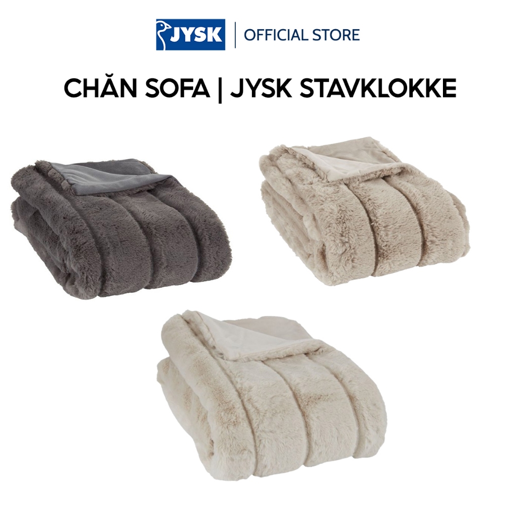 Chăn sofa | JYSK STAVKLOKKE | polyester | nhiều màu | R130xD170cm