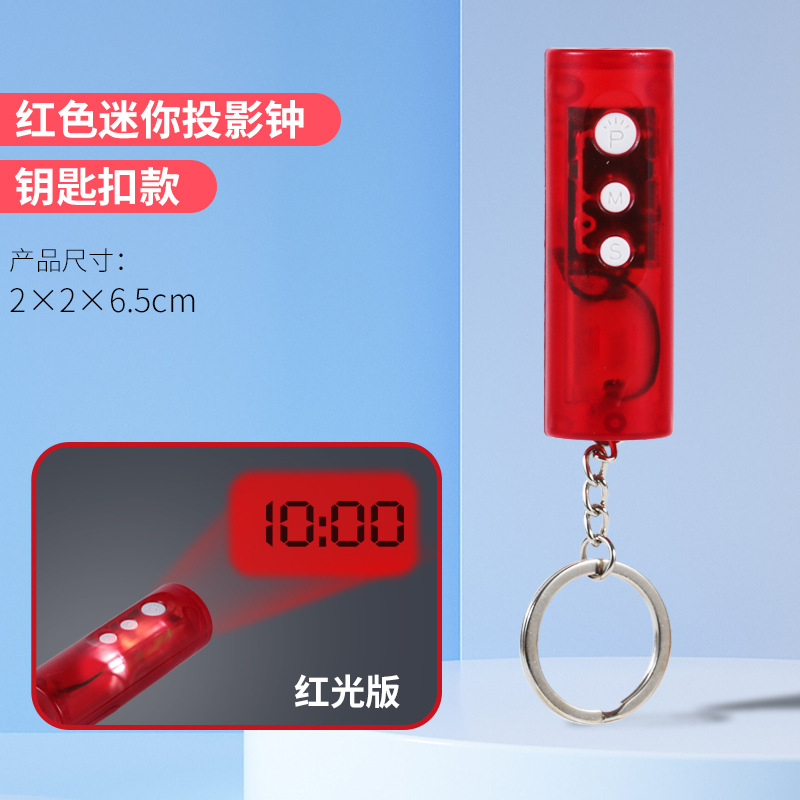 LED sáng tạo Tường Mini Home Đồng Hồ Lịch Máy Tính Để Bàn Bảng Keychain Chiếu phong cách mới Đồng Hồ