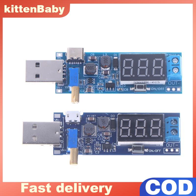 👉Hot Sale kittenBaby ตัวแปลงบูสต์จ่ายไฟแบบก้าวขึ้น ลงแบบ USB DC-DC เอาต์พุตแบบปรับได้5V เพื่อ DC1.2V-24V เอาต์พุต - ยี่ห้อ KITTENBABY ราคา 57 บาท*ส่งฟรี