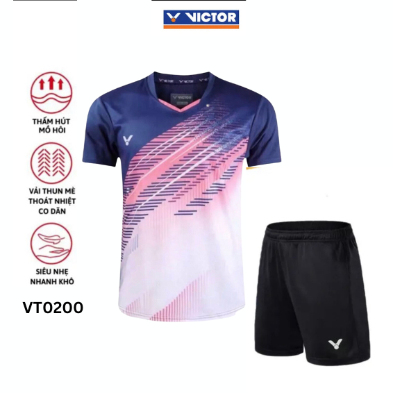 Áo cầu lông, quần cầu lông VICTOR FA131 chuyên nghiệp mới nhất sử dụng tập luyện và thi đấu cầu lông FAVAHI SPORT
