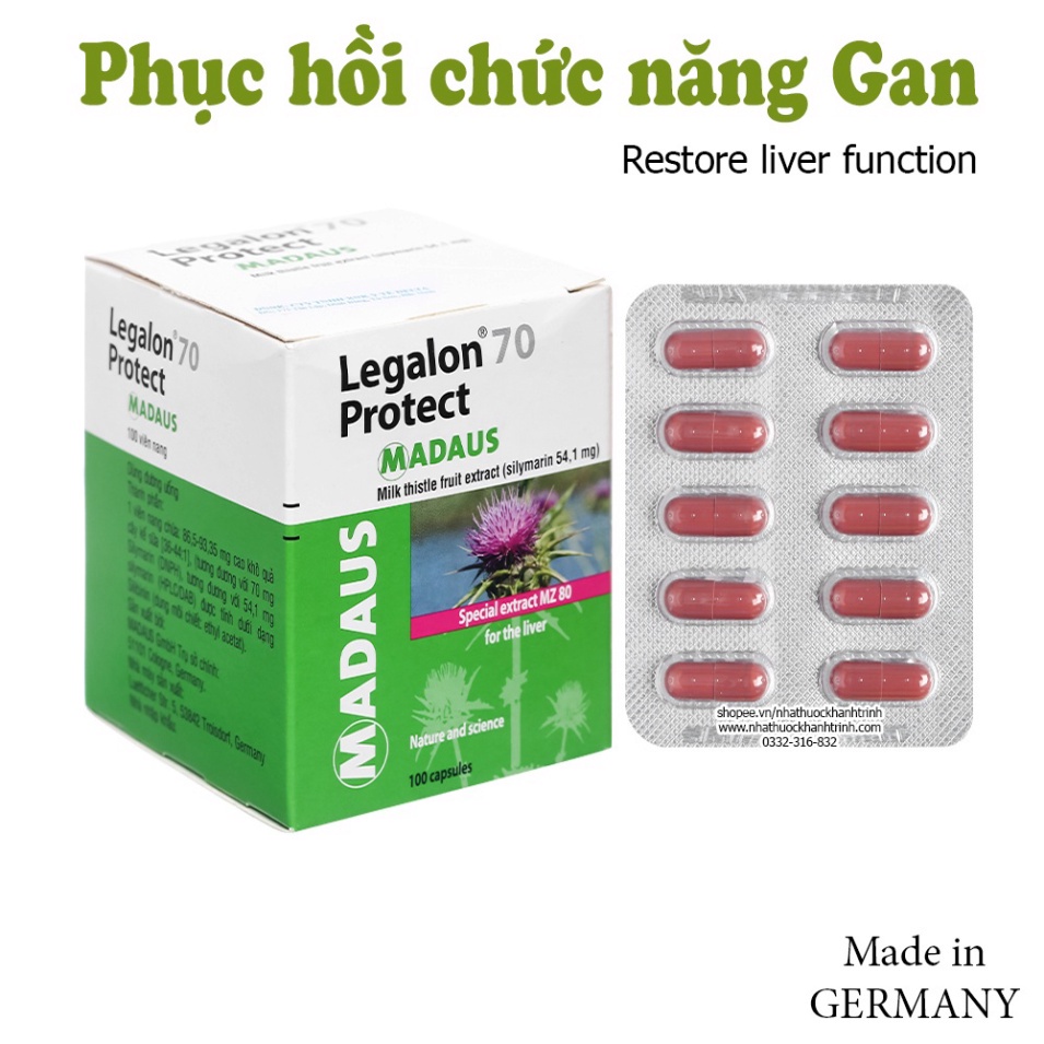 (Nhập khẩu Đức) Legalon Protect Madaus 100 viên phục hồi bảo vệ tế bào gan chiết xuất Cao Kế Sữa