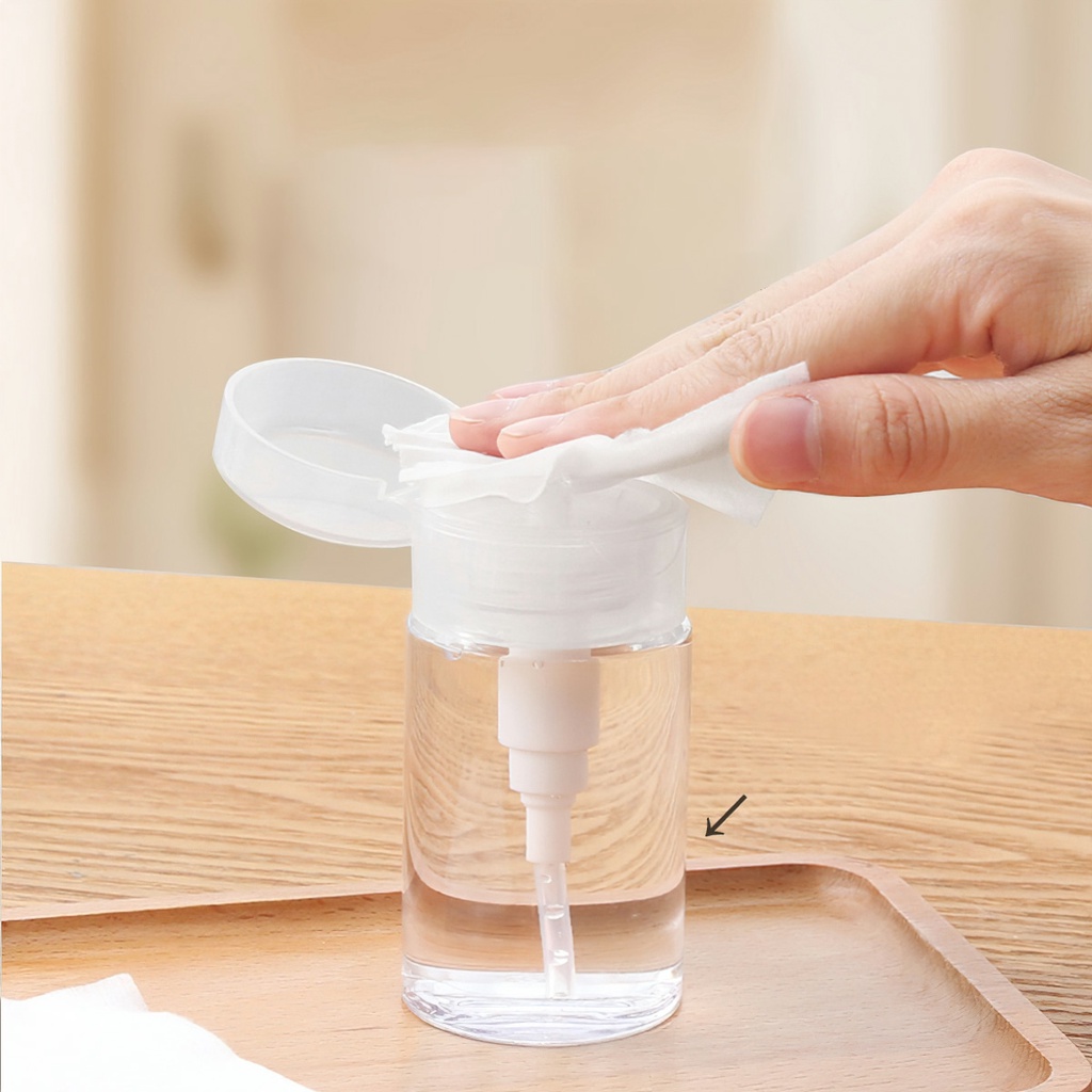Lọ Chiết Nước Tẩy Trang, Toner Có Nút Nhấn (100ml/200ml) - Chai Chiết Mỹ Phẩm Tiện Lợi Dễ Sử Dụng