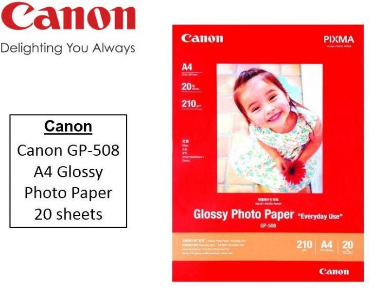 Canon GP-508 A4 Glossy Photo Paper (20 Sheets) Singapore