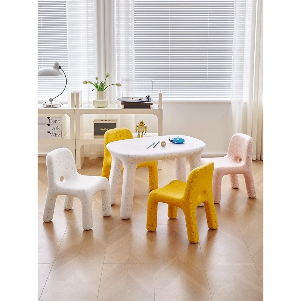 Bộ bàn học cho bé, Nhựa nguyên sinh cao cấp dày dặn chắc chắn, trẻ em 2-10 tuổi, 2 in 1 làm bàn ăn