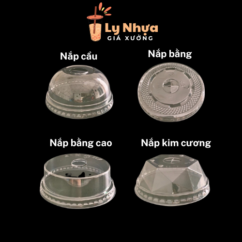 Combo 50 cái nắp đậy ly nhựa 95mm
